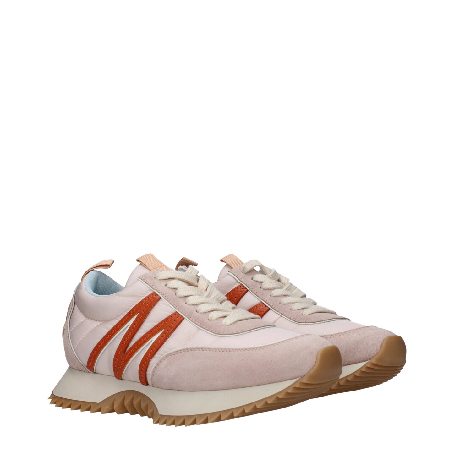 Sneakers grosse in tessuto rosa Moncler