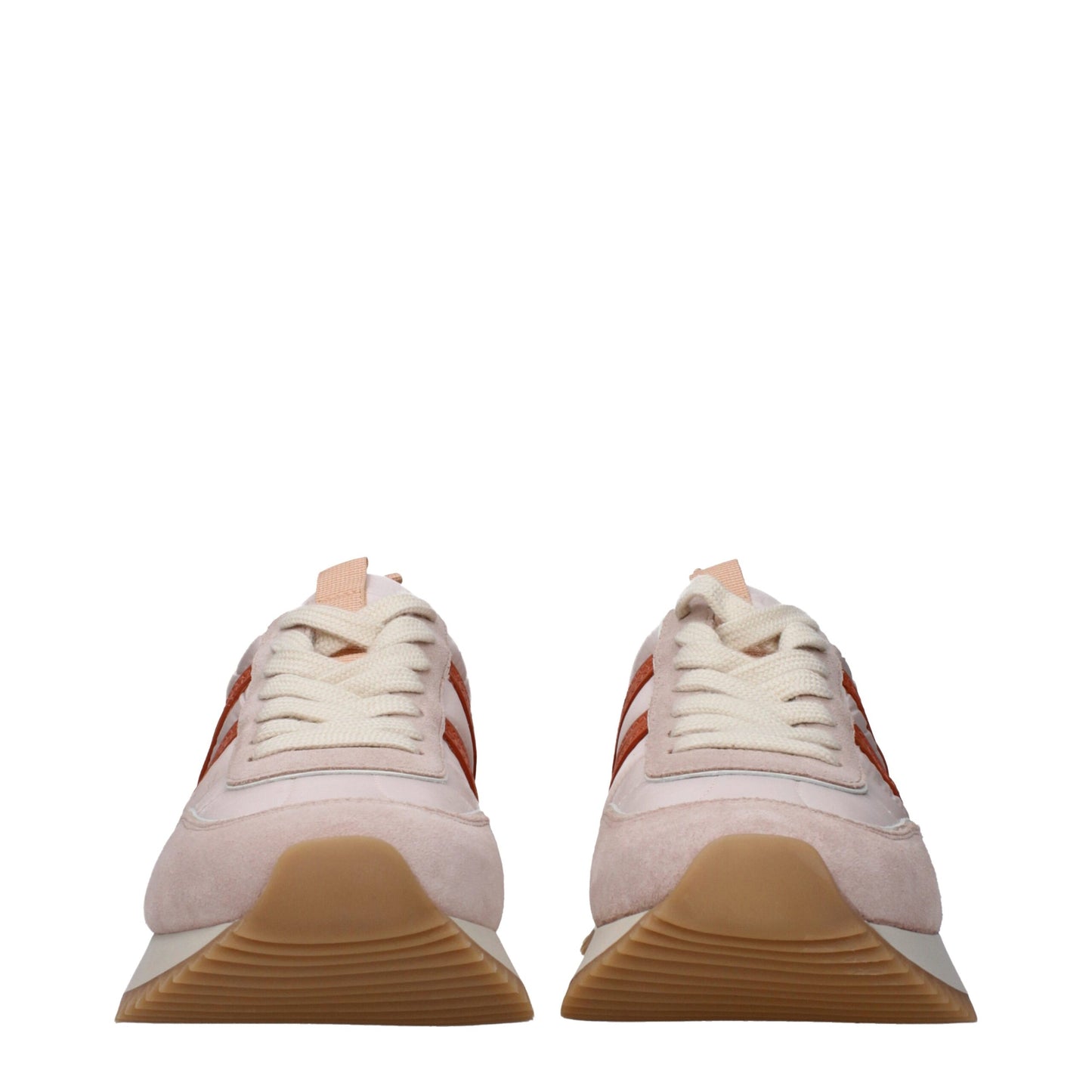 Sneakers grosse in tessuto rosa Moncler