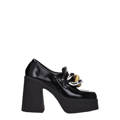 Mocassins à plateforme en cuir noir Stella McCartney