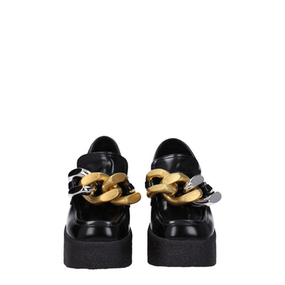 Mocassins à plateforme en cuir noir Stella McCartney
