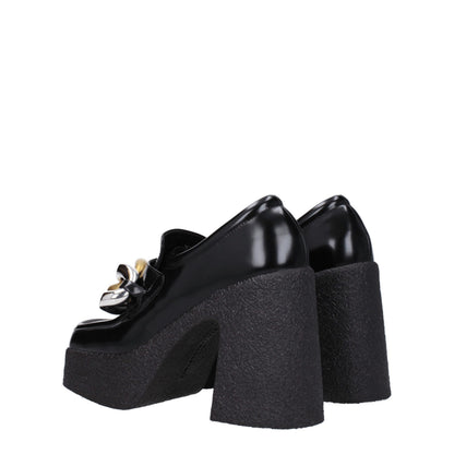 Mocassins à plateforme en cuir noir Stella McCartney