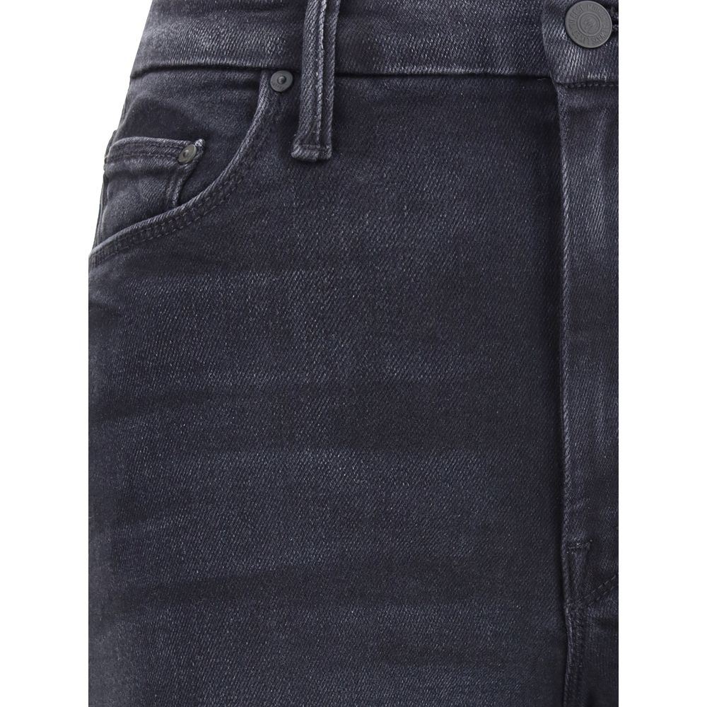 Mother Denim Jeans in denim di cotone nero