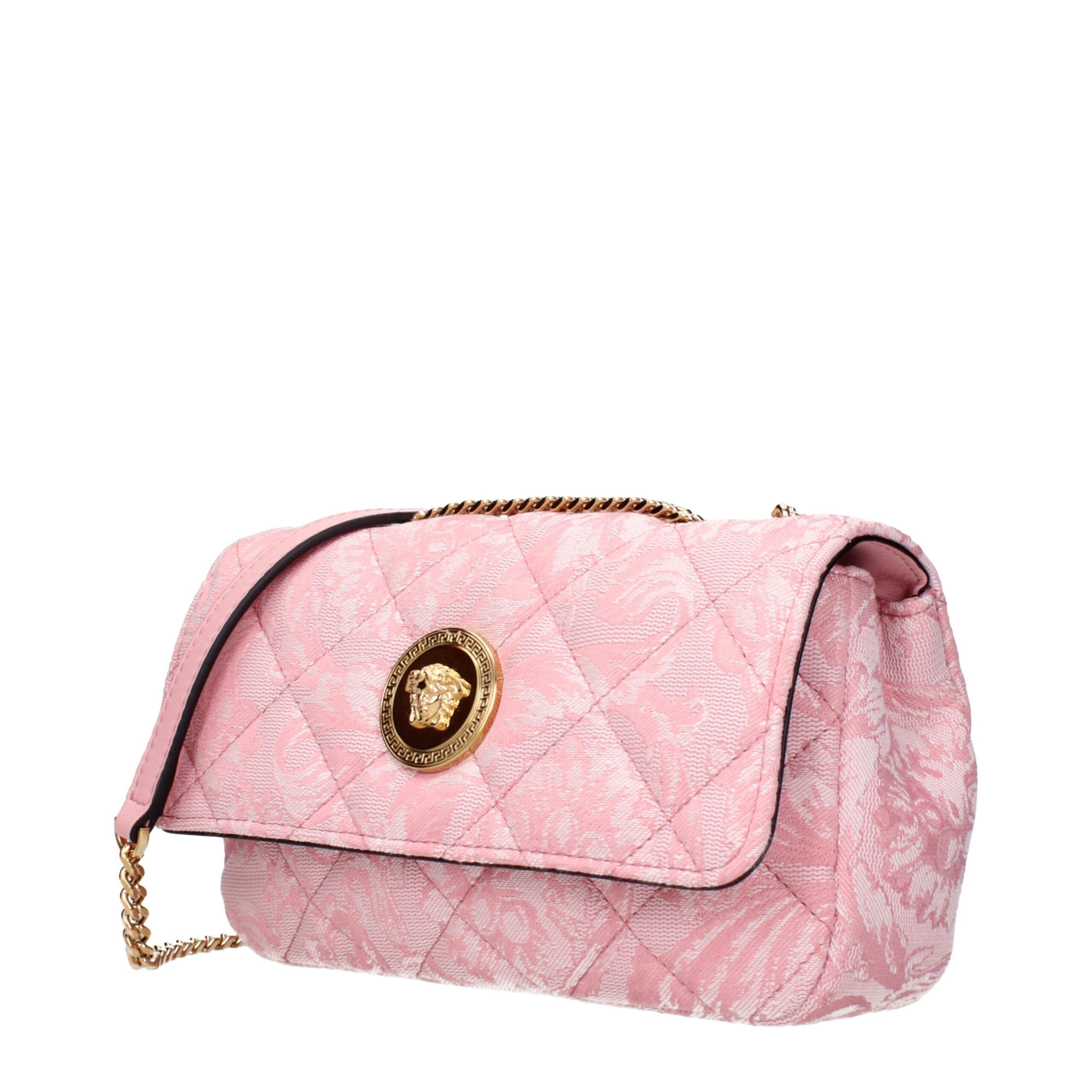 Borsa a tracolla Versace in tessuto rosa