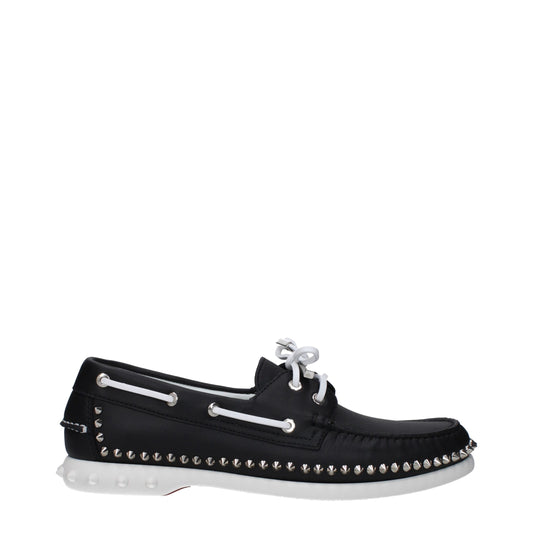 Mocassini slip-on in pelle nera Christian Louboutin