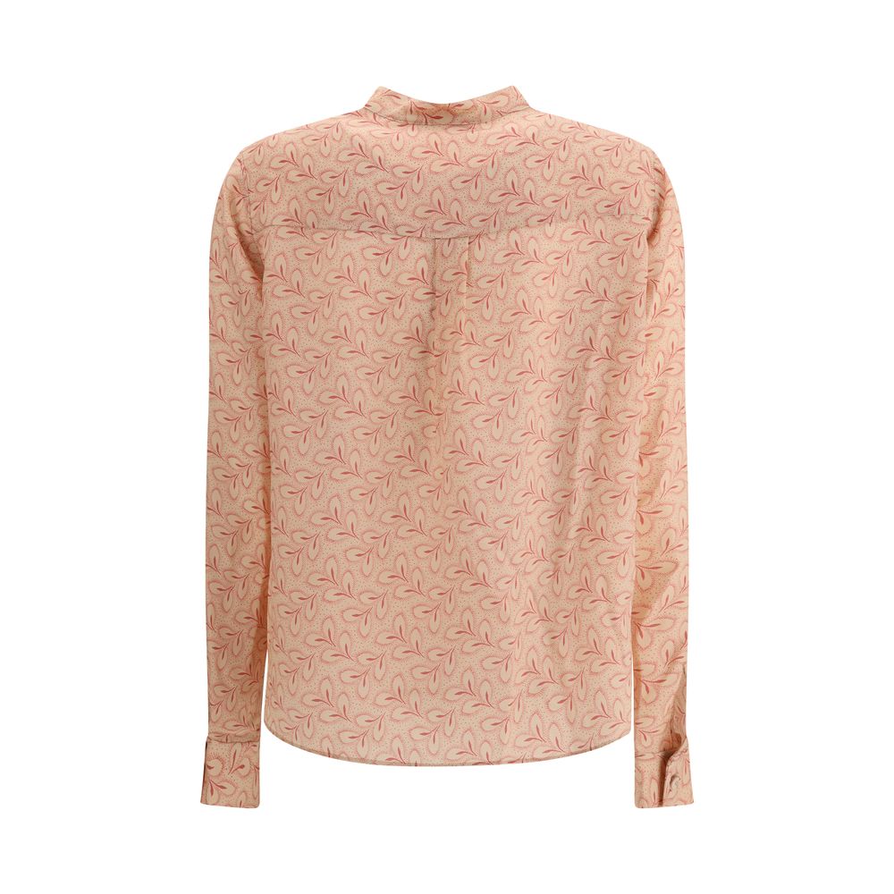 Kristina Ti Light Pink Silk Pattern Shirt