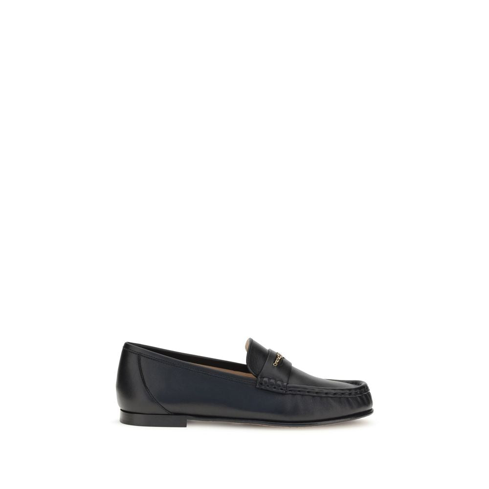 Mocassini slip-on Chloé Bos Taurus in pelle di vitello nera