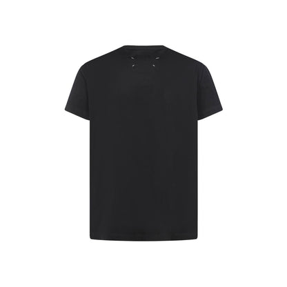 Maglietta nera in cotone Maison Margiela