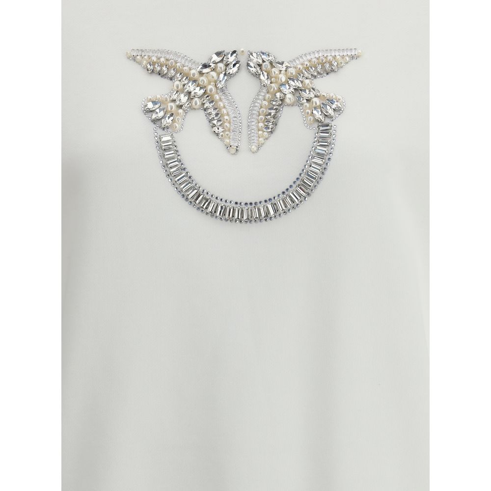 Felpa in cotone bianco PINKO