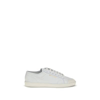 Sneakers basse Saint Laurent Bos Taurus in pelle di vitello bianca