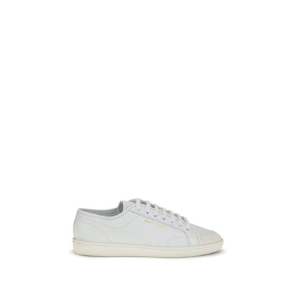 Sneakers basse Saint Laurent Bos Taurus in pelle di vitello bianca