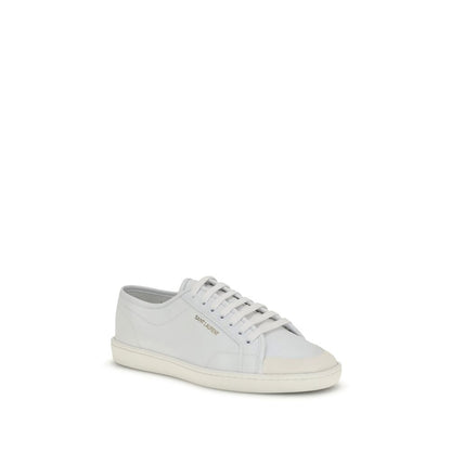 Sneakers basse Saint Laurent Bos Taurus in pelle di vitello bianca