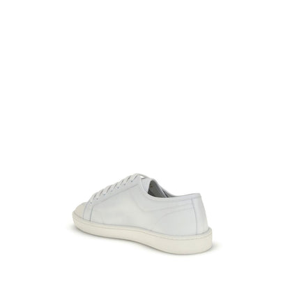 Sneakers basse Saint Laurent Bos Taurus in pelle di vitello bianca
