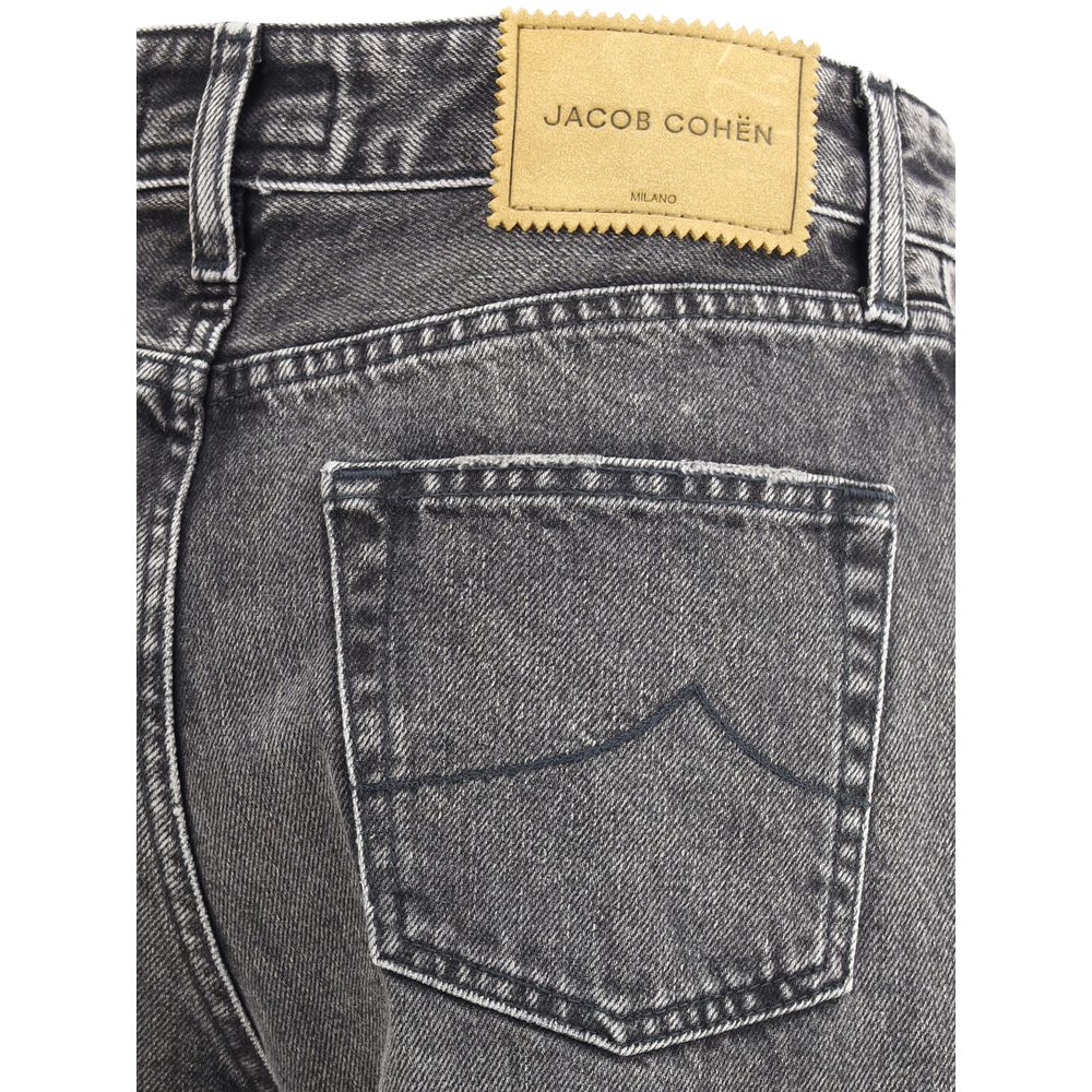 Jean Jacob Cohen Gris Coton Coupe Décontractée