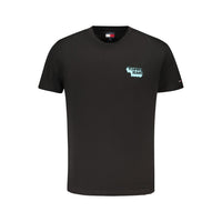 Maglietta da uomo in cotone nero Tommy Hilfiger