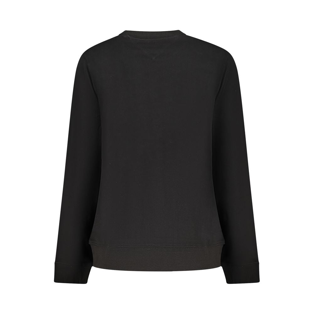 Felpa da donna in cotone nero Tommy Hilfiger