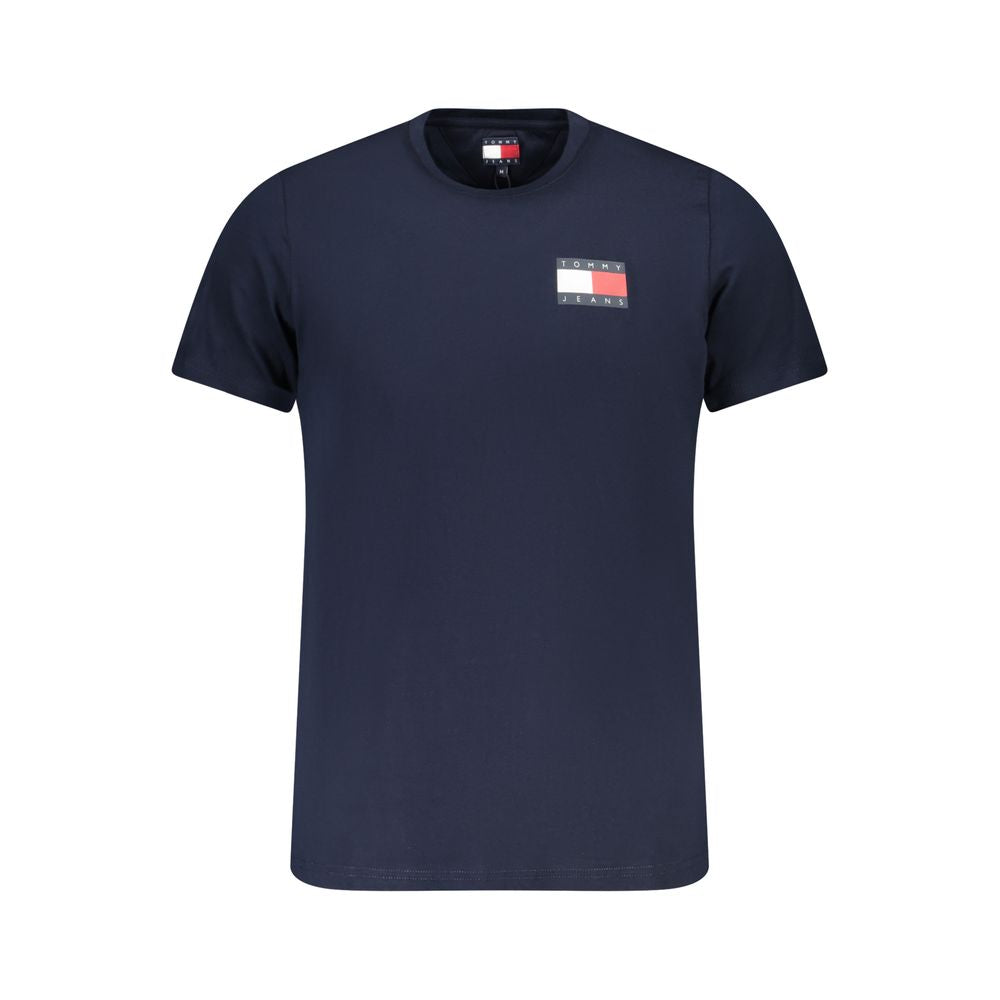 Maglietta da uomo in cotone blu Tommy Hilfiger