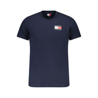 Maglietta da uomo in cotone blu Tommy Hilfiger