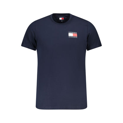 Maglietta da uomo in cotone blu Tommy Hilfiger