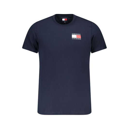 Maglietta da uomo in cotone blu Tommy Hilfiger