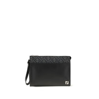 Pochette Fendi en cuir noir