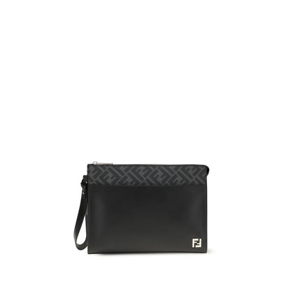 Pochette Fendi en cuir noir