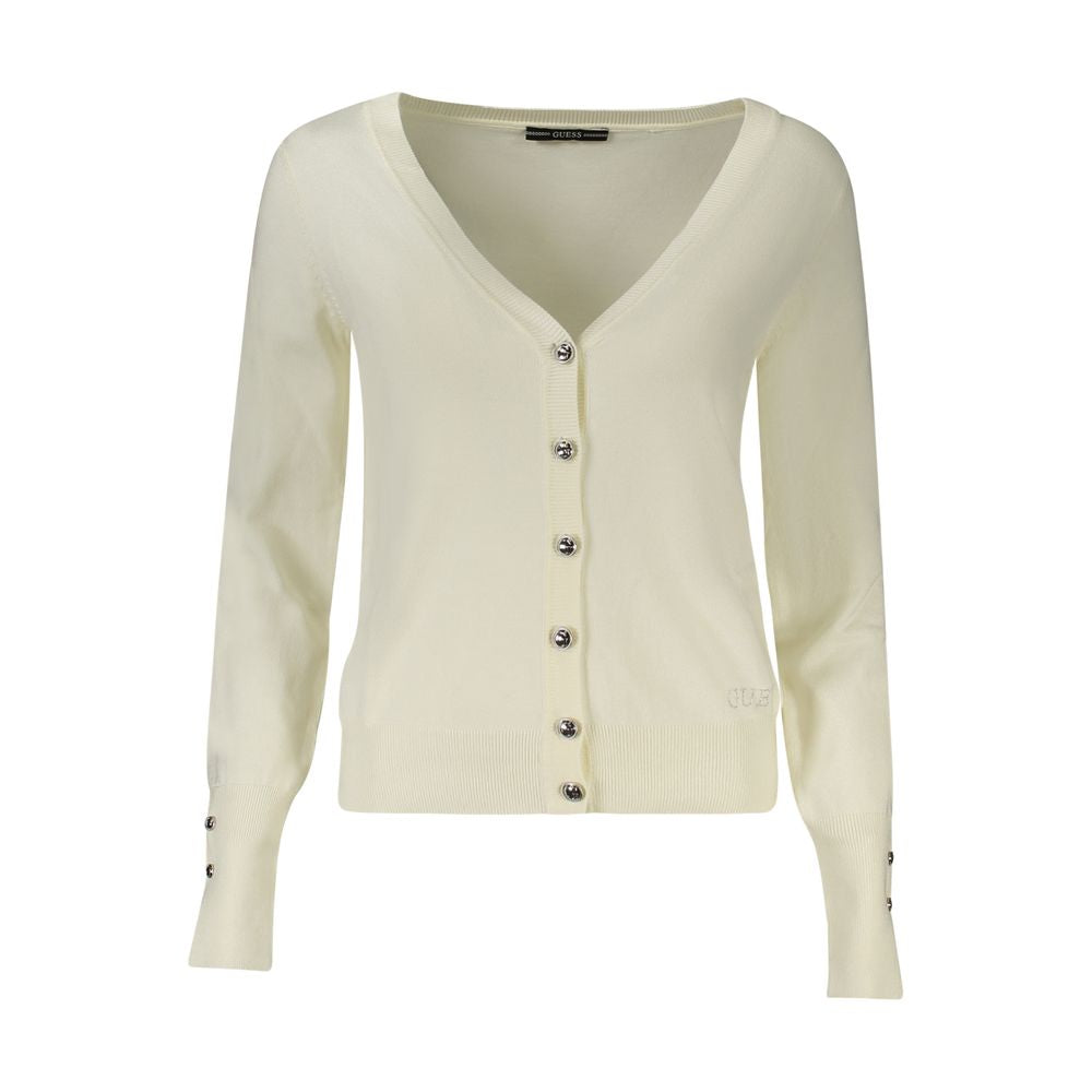 Gilet Guess Jeans Bianco Viscosa pour femme