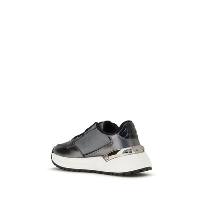 PINKO Sneakers Alte Athletic in Pelle di Vitello Grigia Bos Taurus