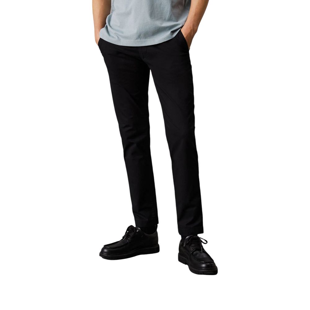 Pantalon chino noir en coton recyclé Calvin Klein Jeans