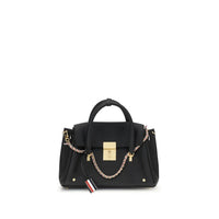 Borsa Thom Browne in pelle di vitello nera Bos Taurus