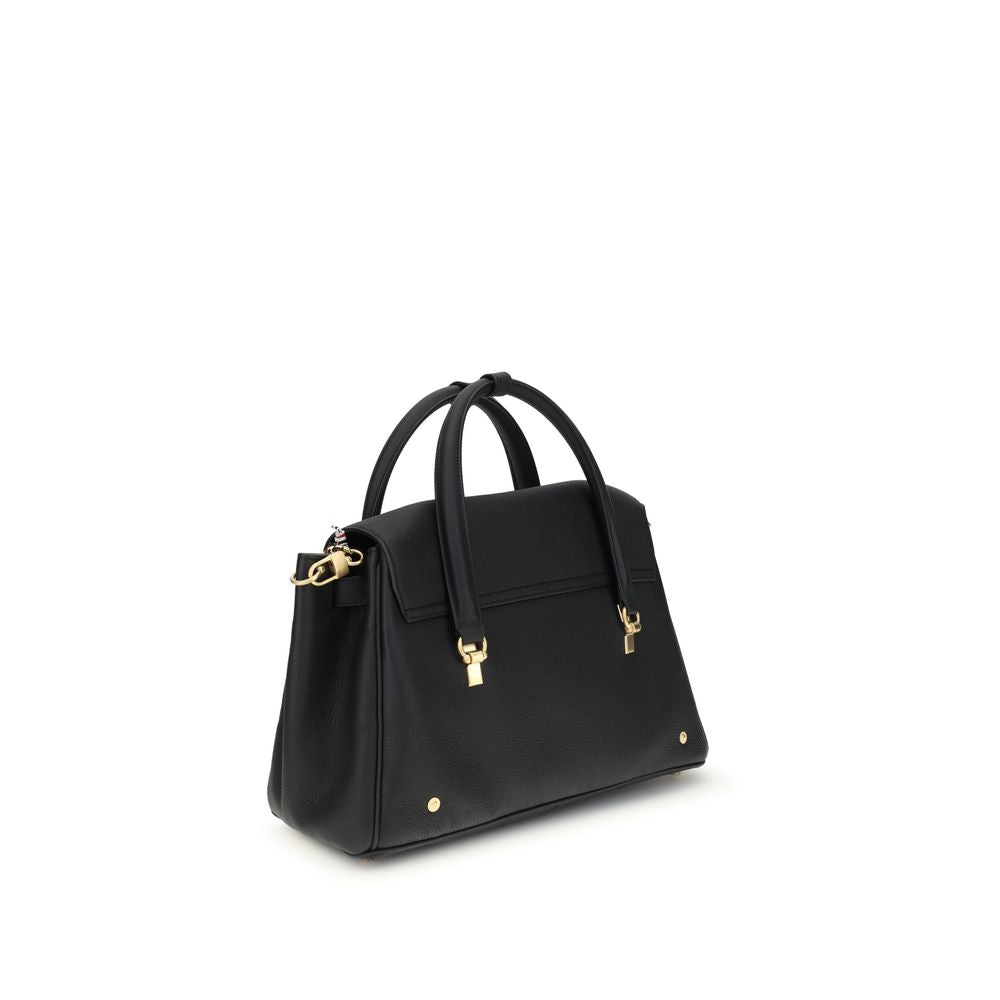 Borsa Thom Browne in pelle di vitello nera Bos Taurus