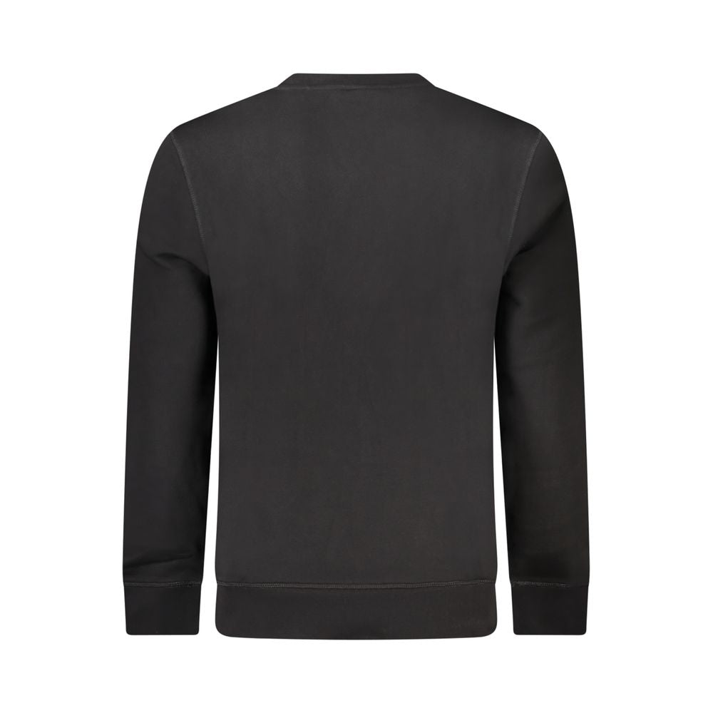 Maglione da uomo in cotone nero Hugo Boss