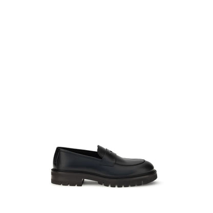 Mocassini slip-on Bos Taurus in pelle di vitello nera Ferragamo