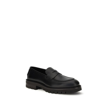 Mocassini slip-on Bos Taurus in pelle di vitello nera Ferragamo