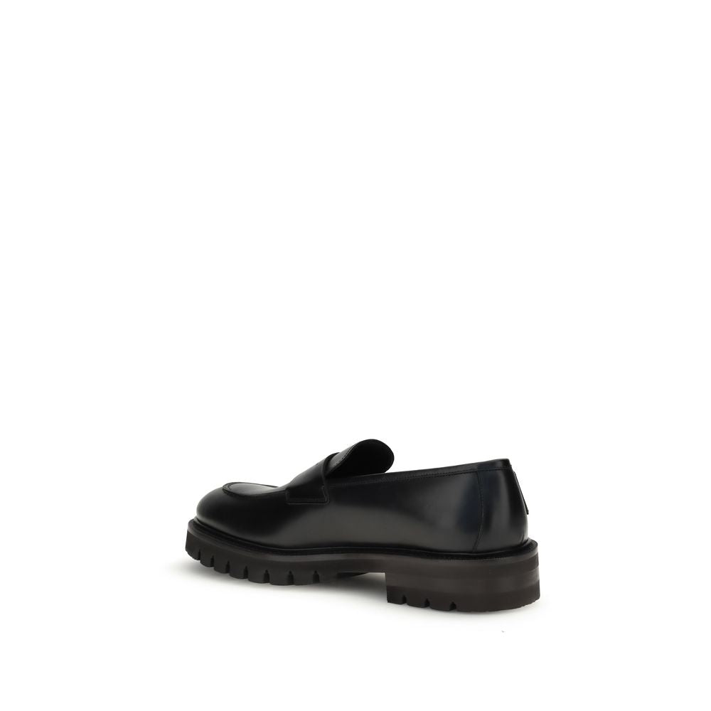 Mocassini slip-on Bos Taurus in pelle di vitello nera Ferragamo