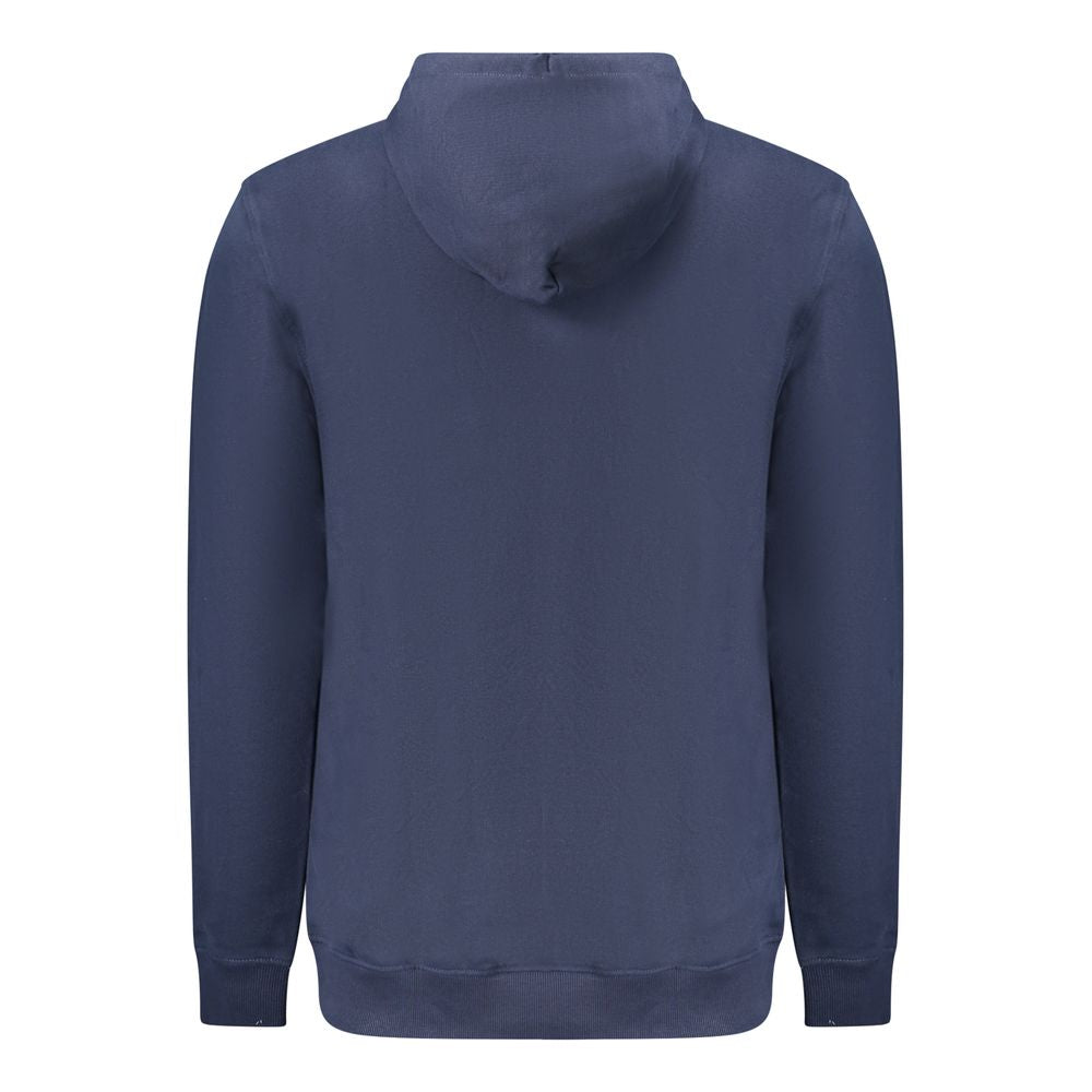 Felpa con cappuccio da uomo in cotone blu Tommy Hilfiger