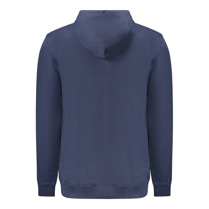 Felpa con cappuccio da uomo in cotone blu Tommy Hilfiger