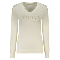 T-shirt à manches longues Guess Jeans Bianco Viscosa pour femme