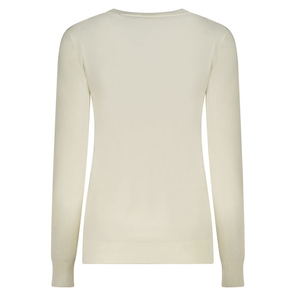T-shirt à manches longues Guess Jeans Bianco Viscosa pour femme