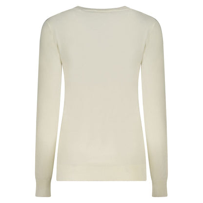 T-shirt à manches longues Guess Jeans Bianco Viscosa pour femme