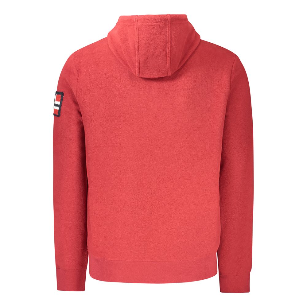 Felpa con cappuccio da uomo in poliestere rosso Norvegia 1963