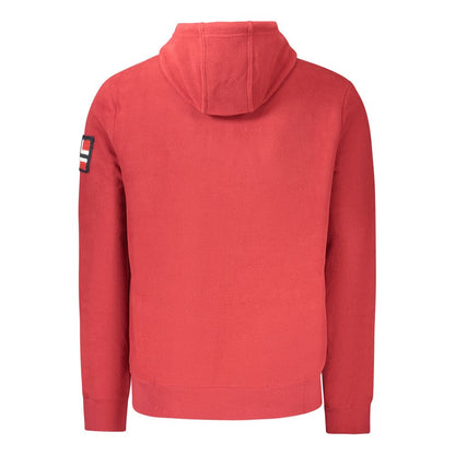 Felpa con cappuccio da uomo in poliestere rosso Norvegia 1963
