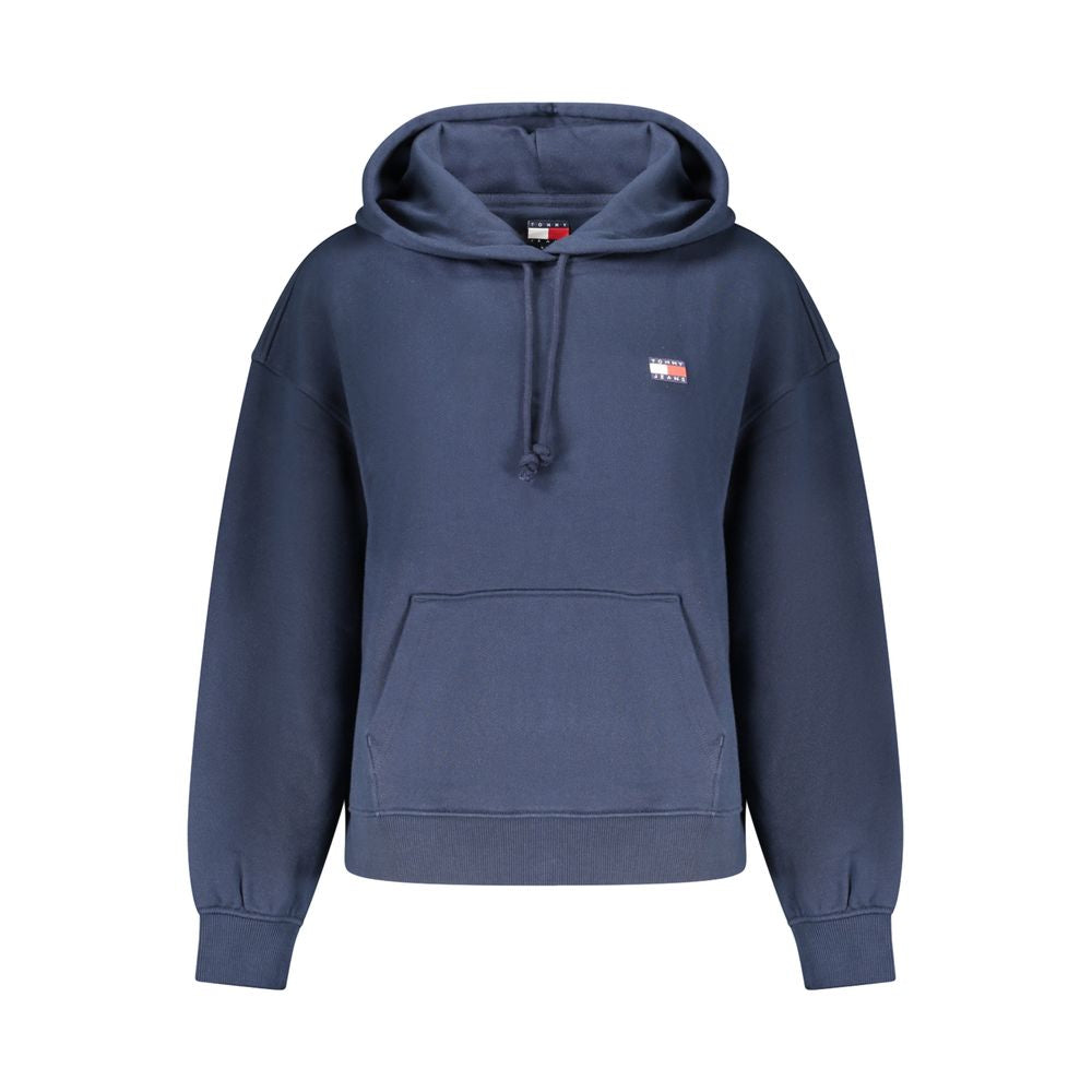 Felpa da donna in cotone blu Tommy Hilfiger