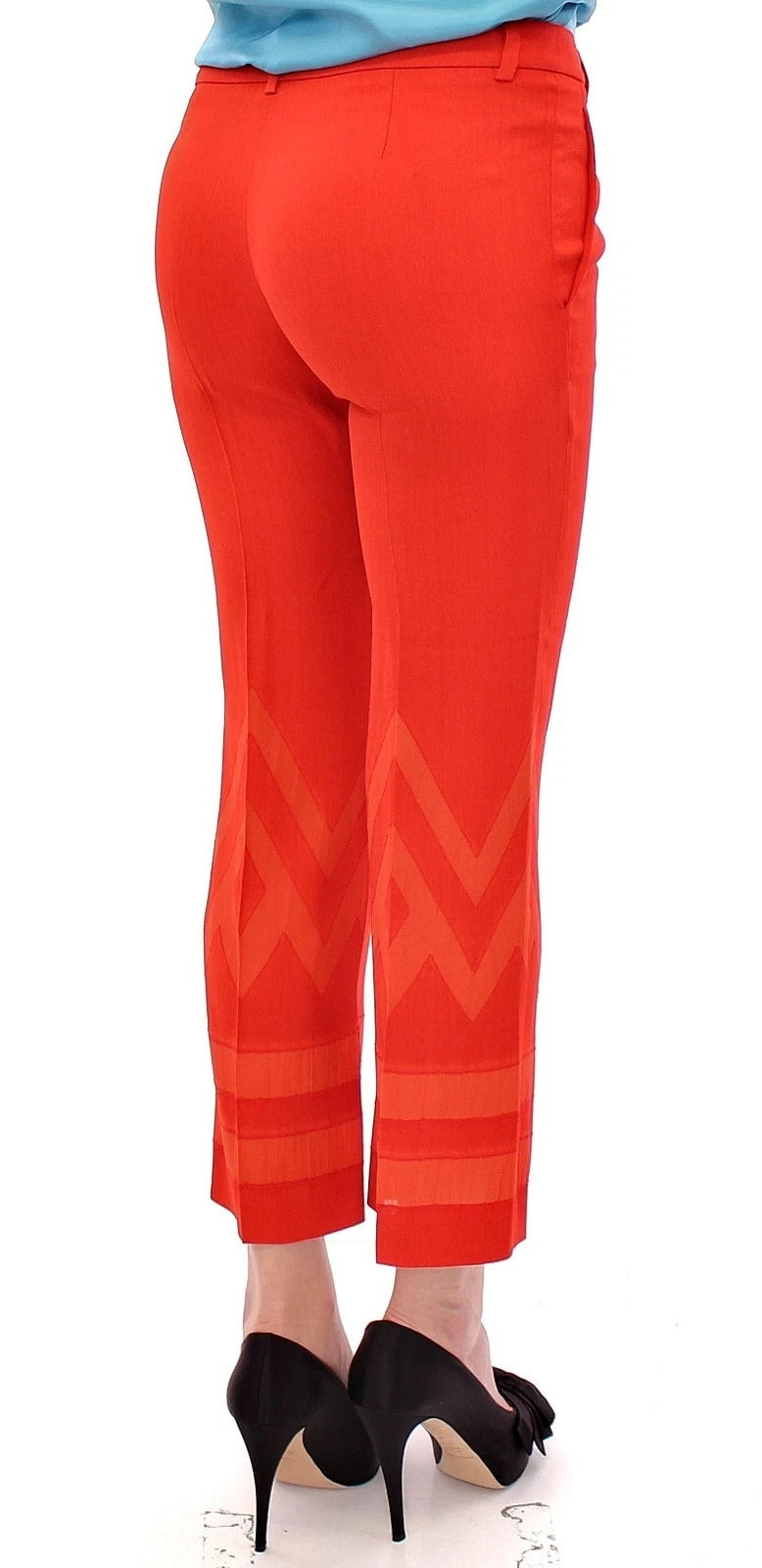 Pantalon Capri court 3/4 rouge Versace Collection