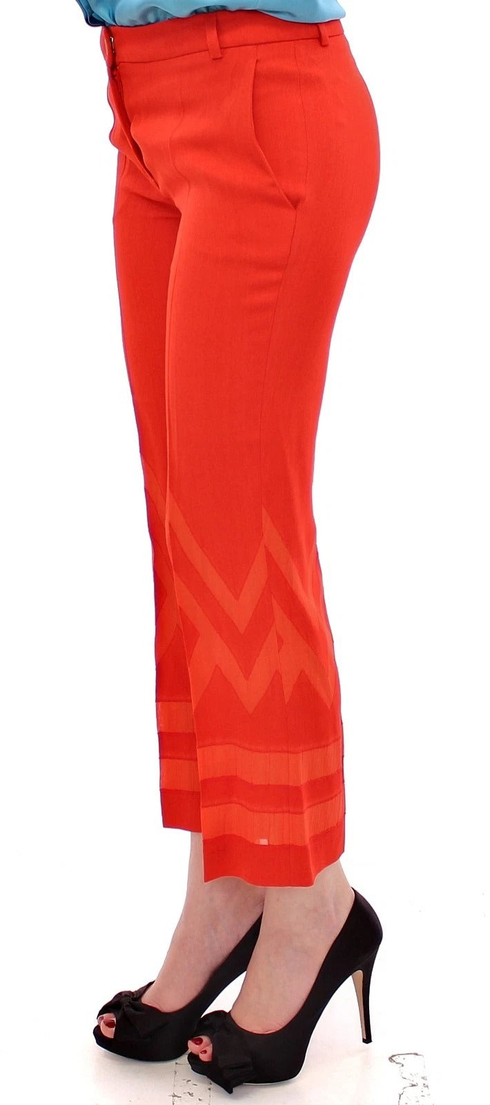 Pantalon Capri court 3/4 rouge Versace Collection