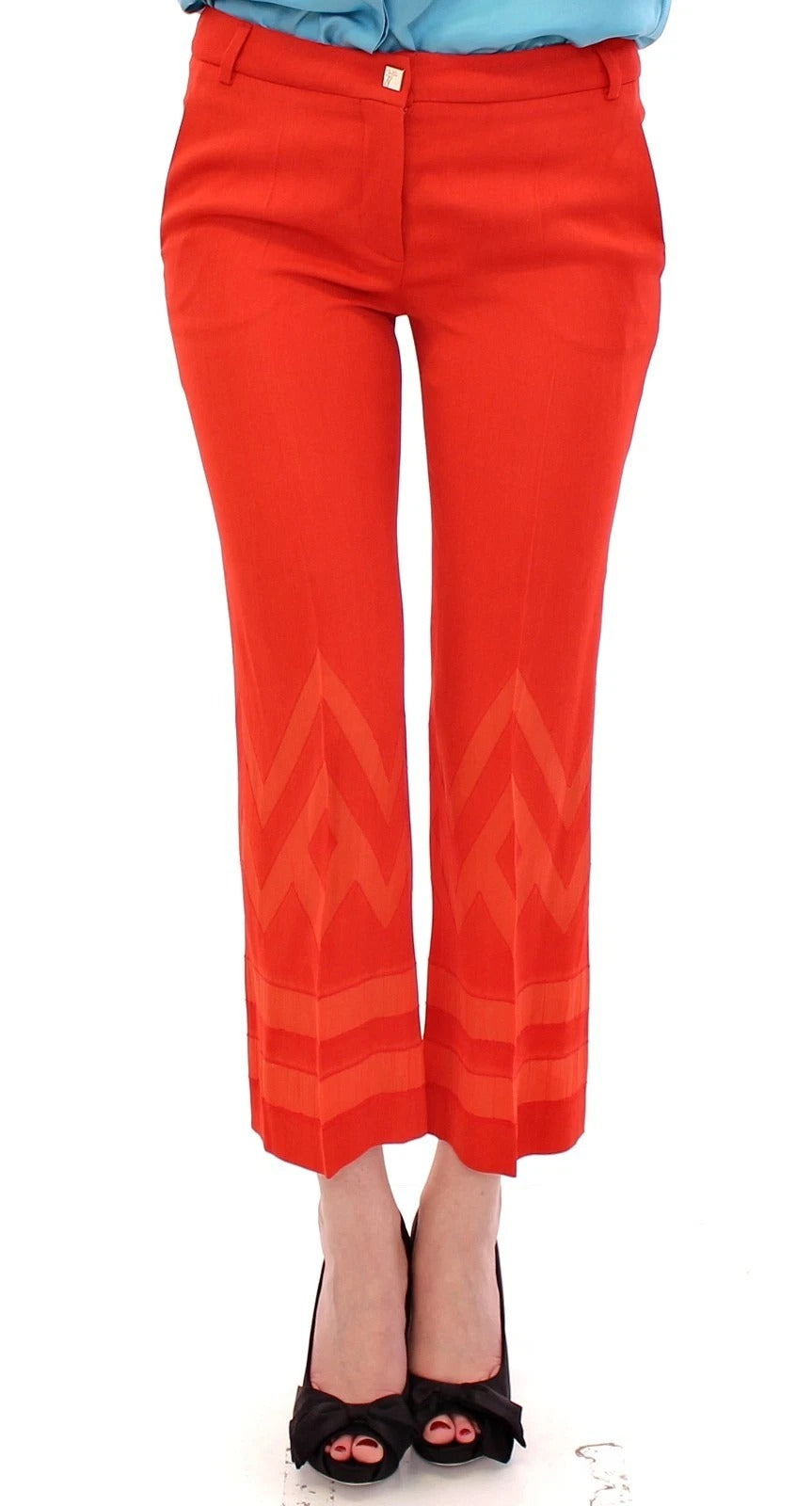 Pantalon Capri court 3/4 rouge Versace Collection