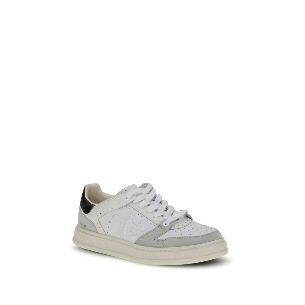 Baskets basses Premiata Bos Taurus en cuir de veau blanc
