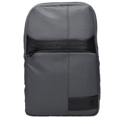Borsa a tracolla Piquadro in tessuto grigio