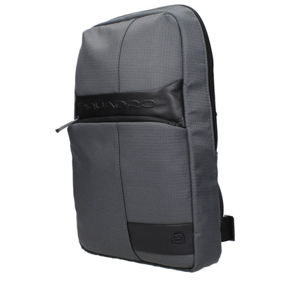 Borsa a tracolla Piquadro in tessuto grigio