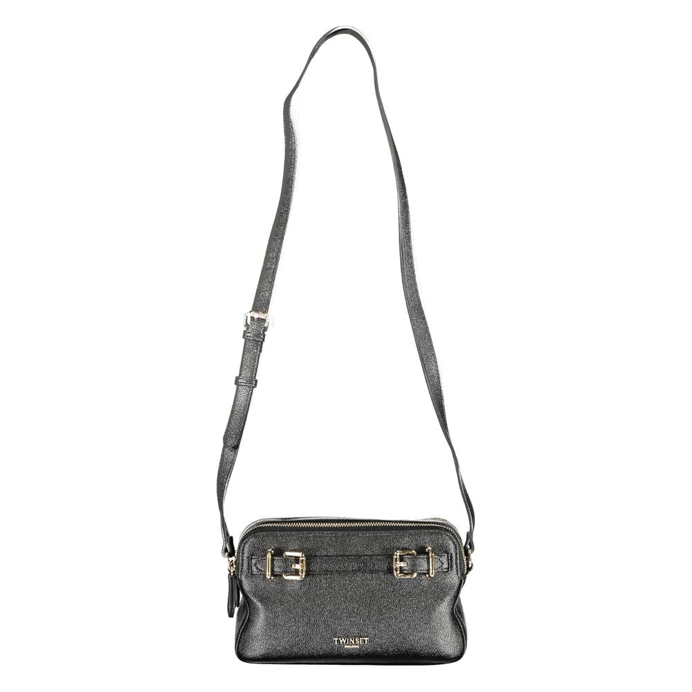 Borsa da donna in poliuretano nero Twinset