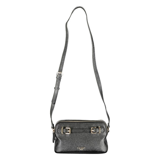 Borsa da donna in poliuretano nero Twinset